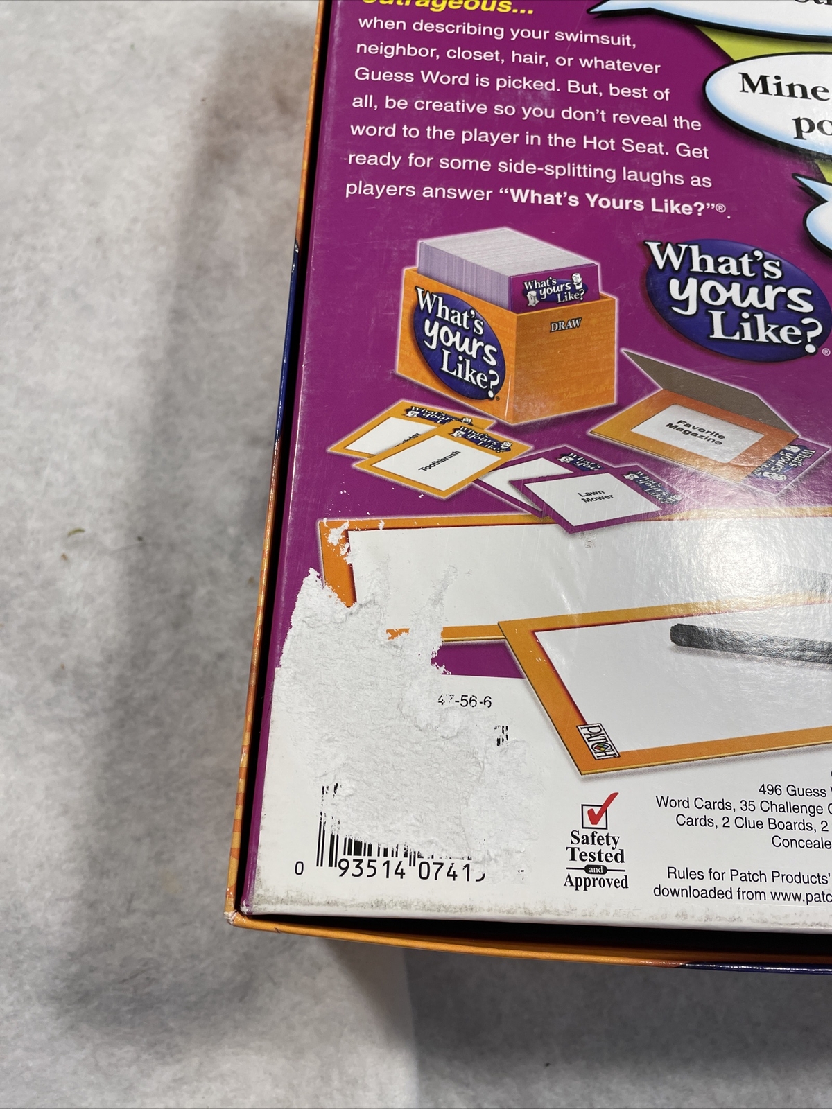 What’s Yours Like The Game That Tells It Like It Is 4+ Player Age 12+ Party Game