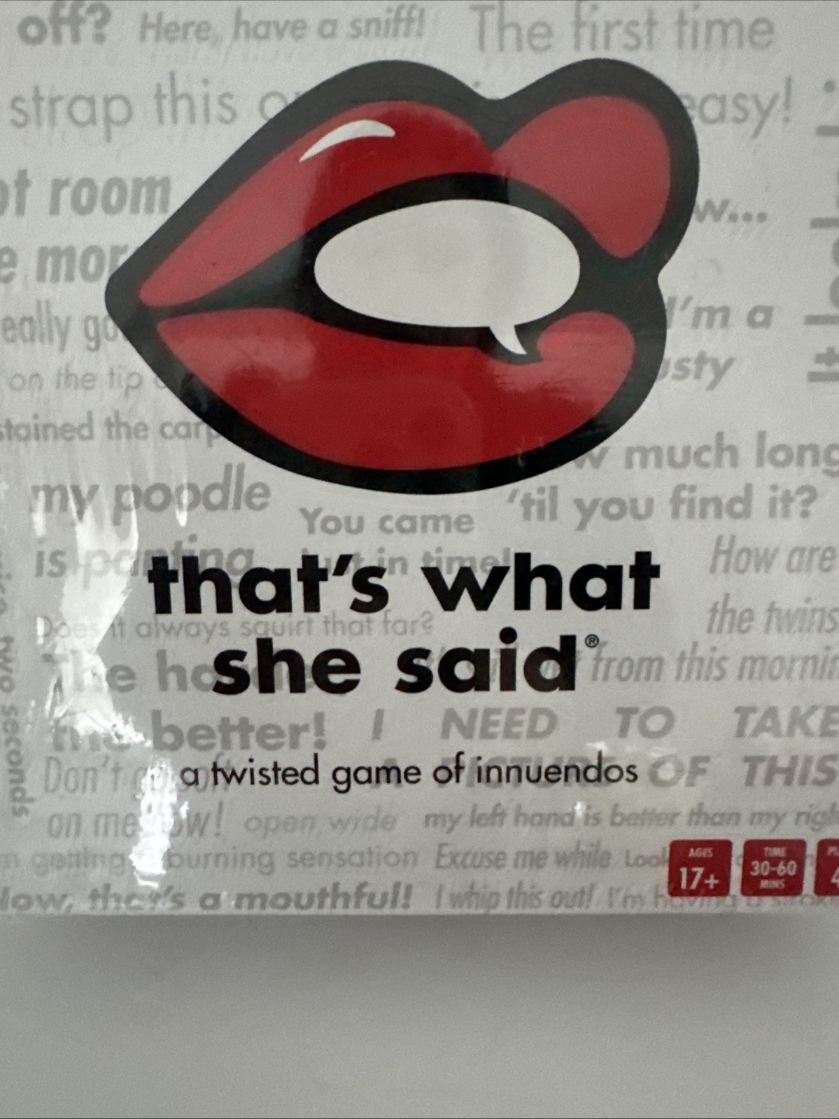 That’s What She Said – The Party Game/Board Game – NEW SEALED!