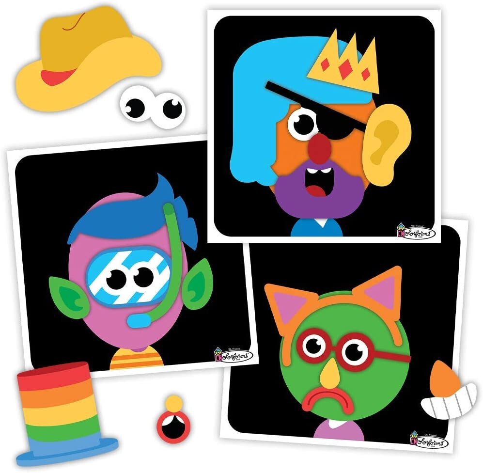 The Colorforms Silly Faces Game • Ages 3+ – 100 • 2 to 6 Players • New in Box
