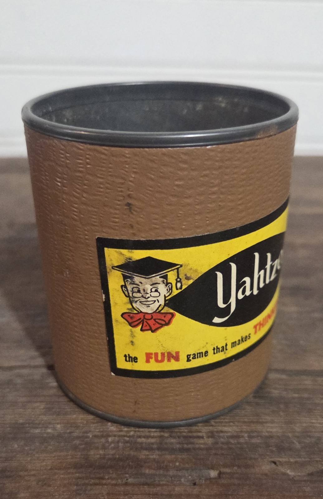 ​Vintage 1950s 1960s Yahtzee Dice Rolling Cup Shaker ES Lowe Mascot Replacement
