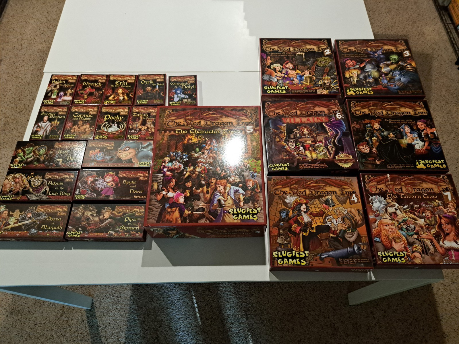 Huge Red Dragon Inn Lot (1-7 + 15 character packs) – Excellent Condition