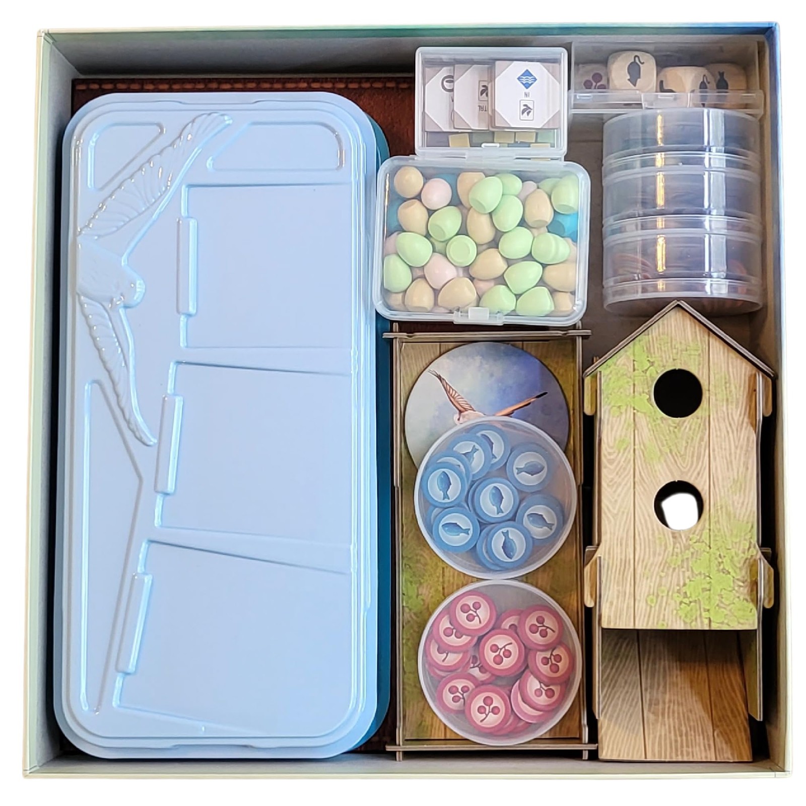 BitsBins Organizer for Wingspan Base Game, Organizes Tokens Easily and Fits i…