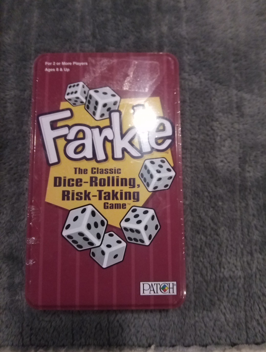 FARKLE Classic Dice Rolling 2+ players, 8 Yrs+ Metal Tin Travel NEW!