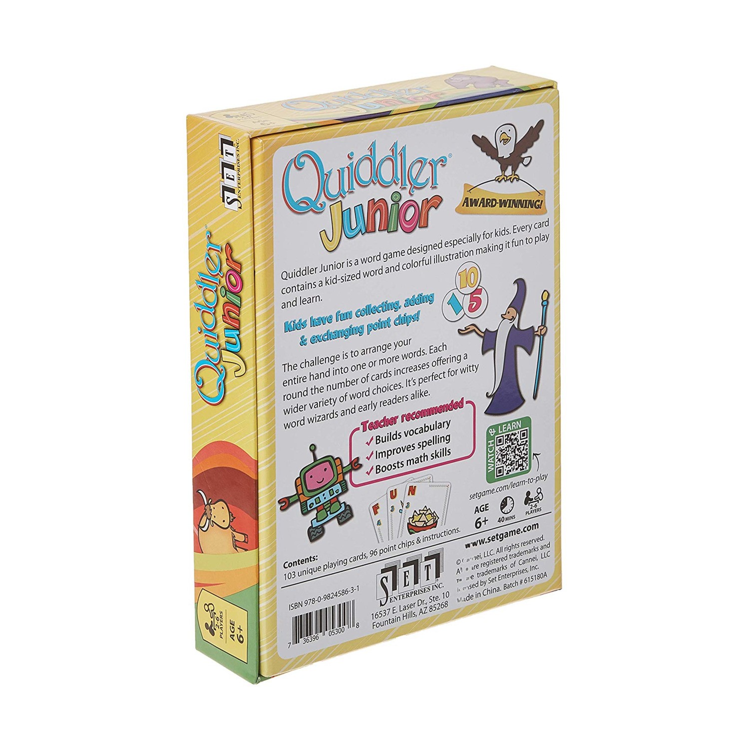Set Enterprises Boardgame Quiddler Junior Box VG+/NM