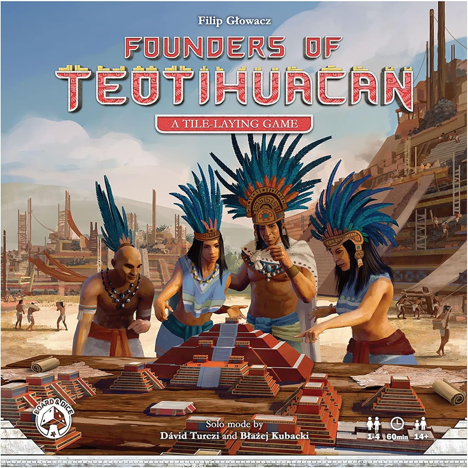 GTS Distribution BUCANEIROS Founders of Teotihuacan-Tile Laying-Board Game, Anci