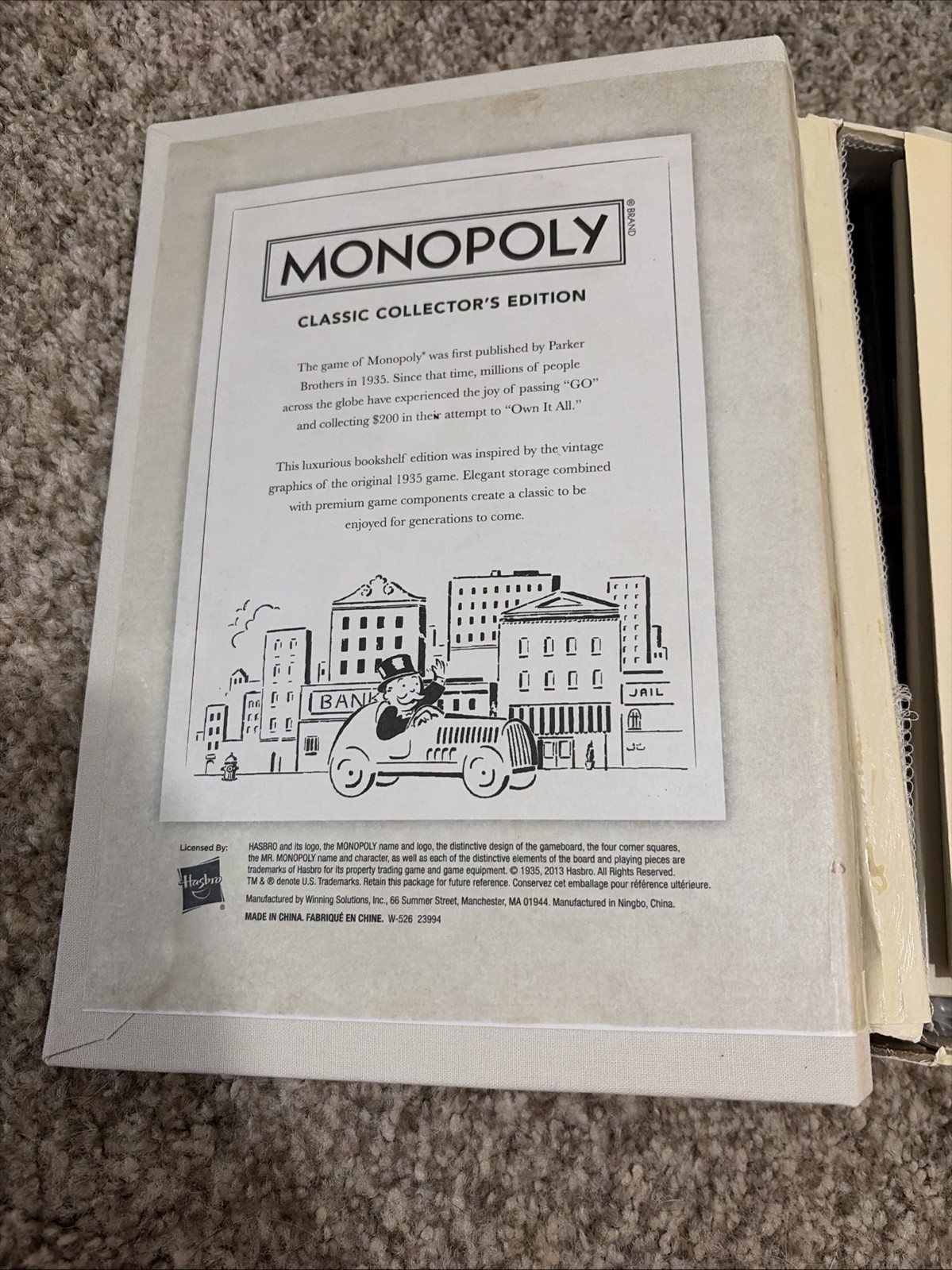 Monopoly Bookshelf Collectors Edition by WS Game Company Board Game