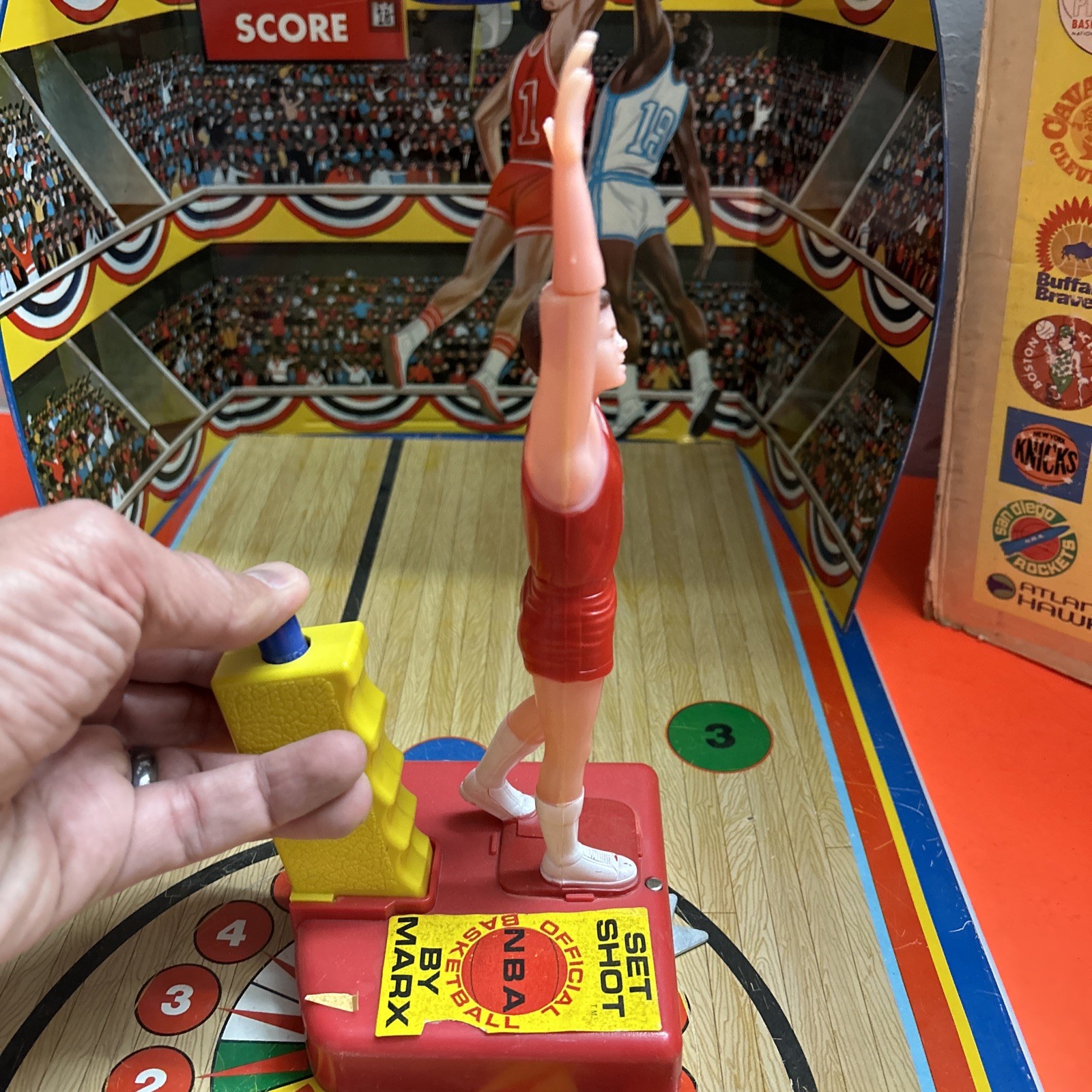 1971 MARX Toys #6230 Official NBA Set Shot Basketball Shooting Game RARE
