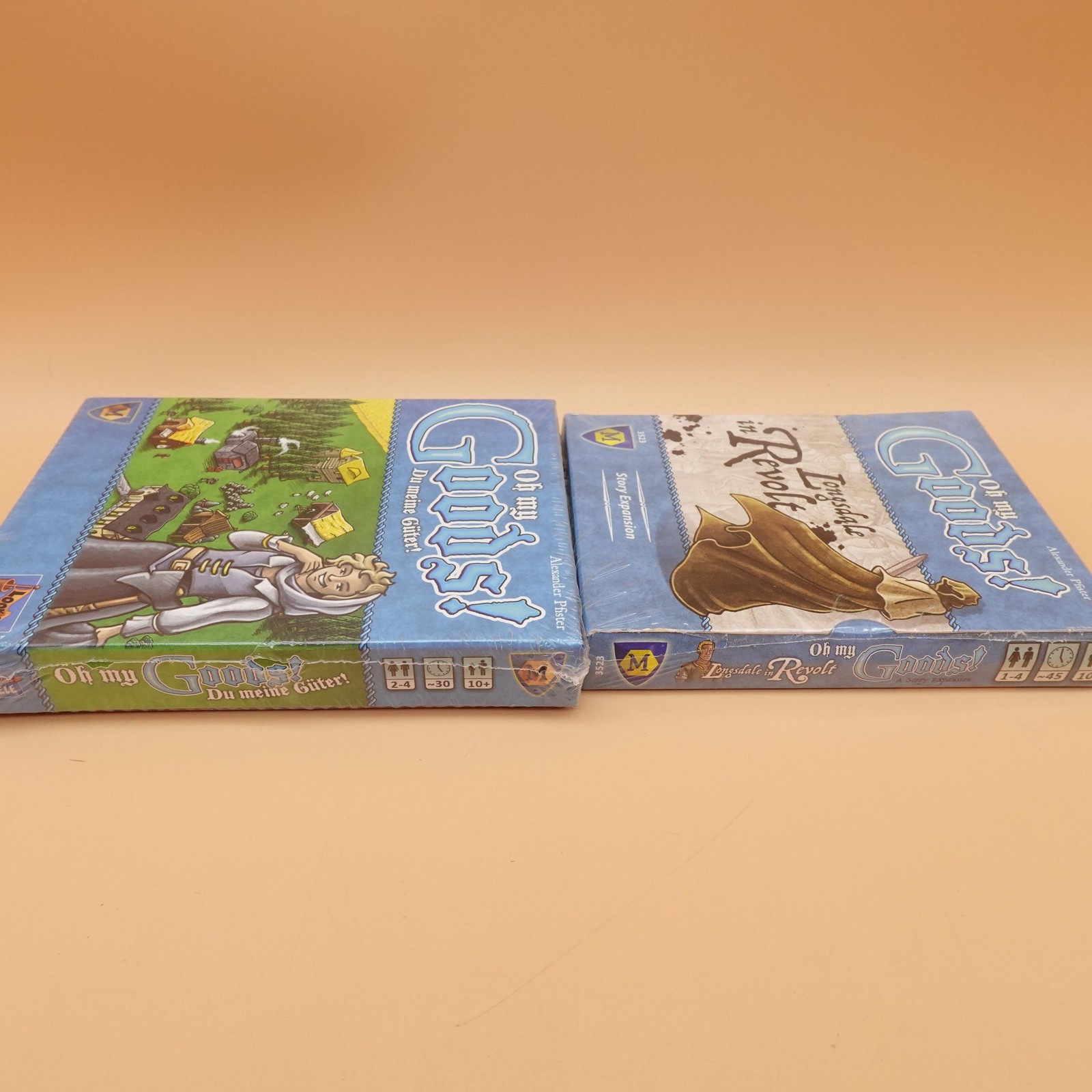 Mayfair Games Go Oh My Goods & Longsdale In Revolt Board Game Lot New Sealed