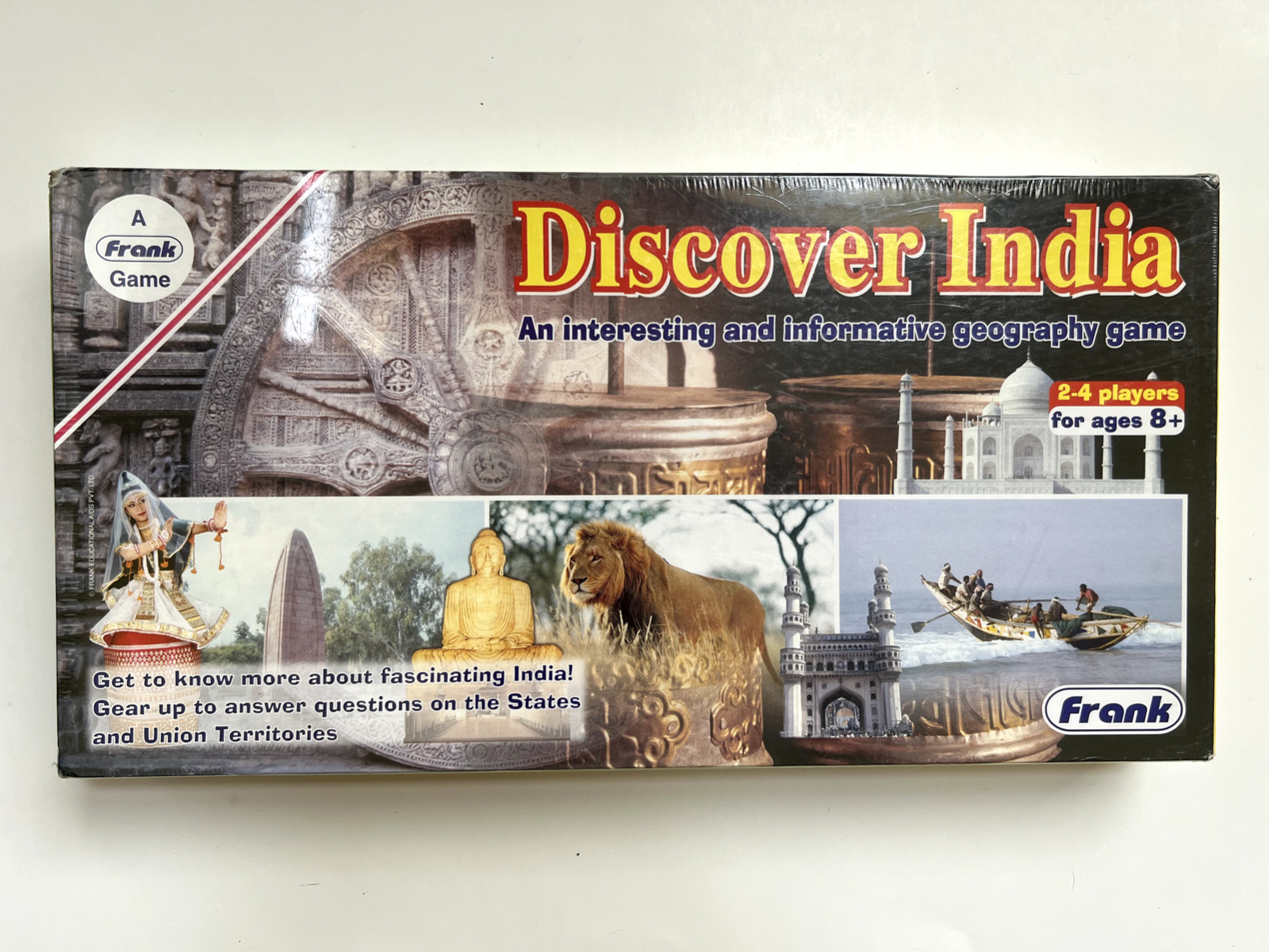 Discover India Board Geography Game, 2-4 Players Ages 8+, New Sealed Ships Fast,