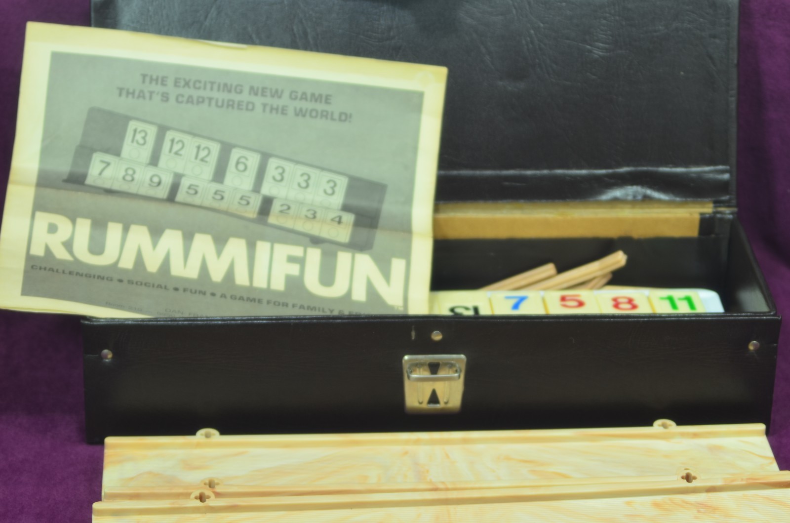 RARE RUMMIFUN Vintage Family Game by Dan Frank & Co in Carrying Case