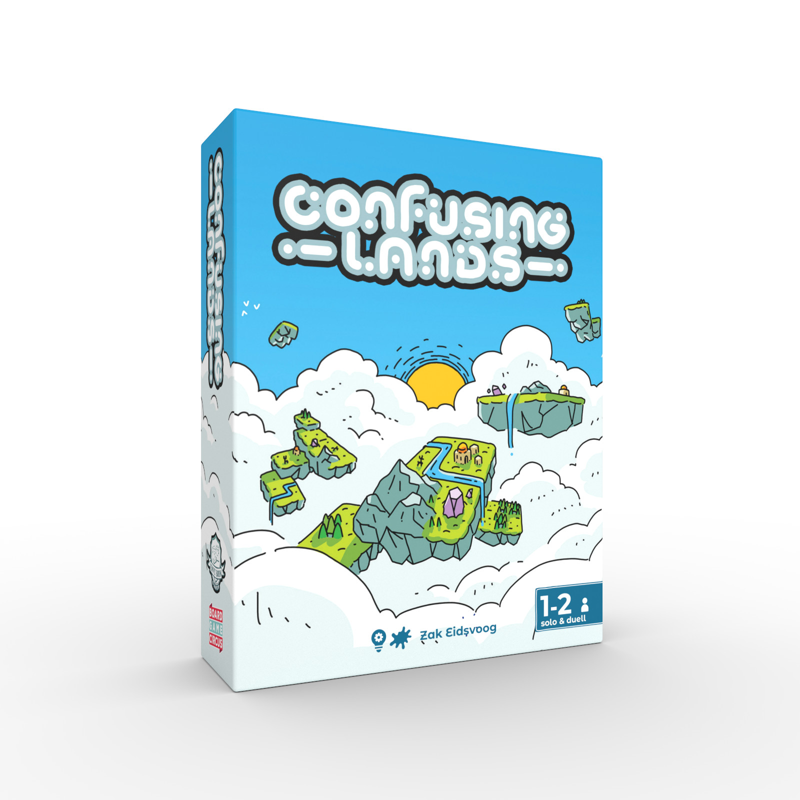 Confusing Lands & 6 Cards Board Game Circus Family Game Tile Game Solo Game