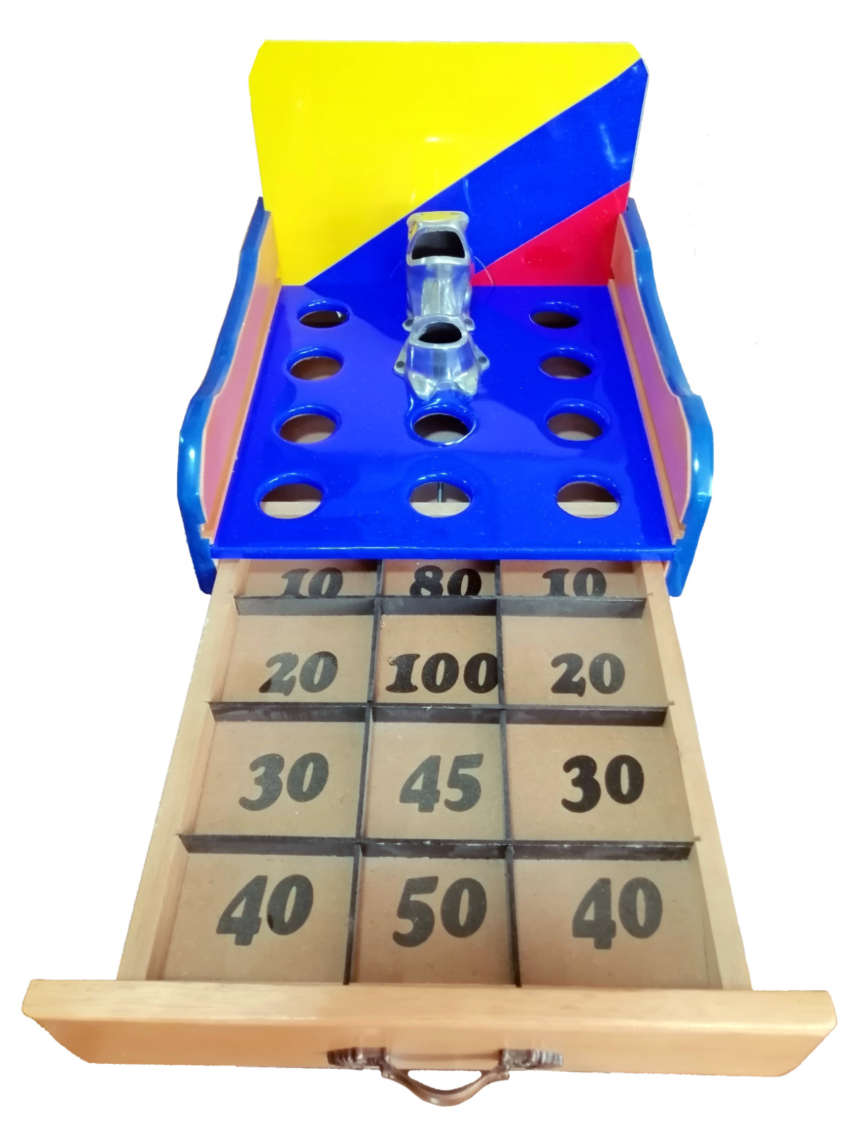 Juego de Sapo Rana Portátil Colombia Con Argollas y Tablero de Puntuación