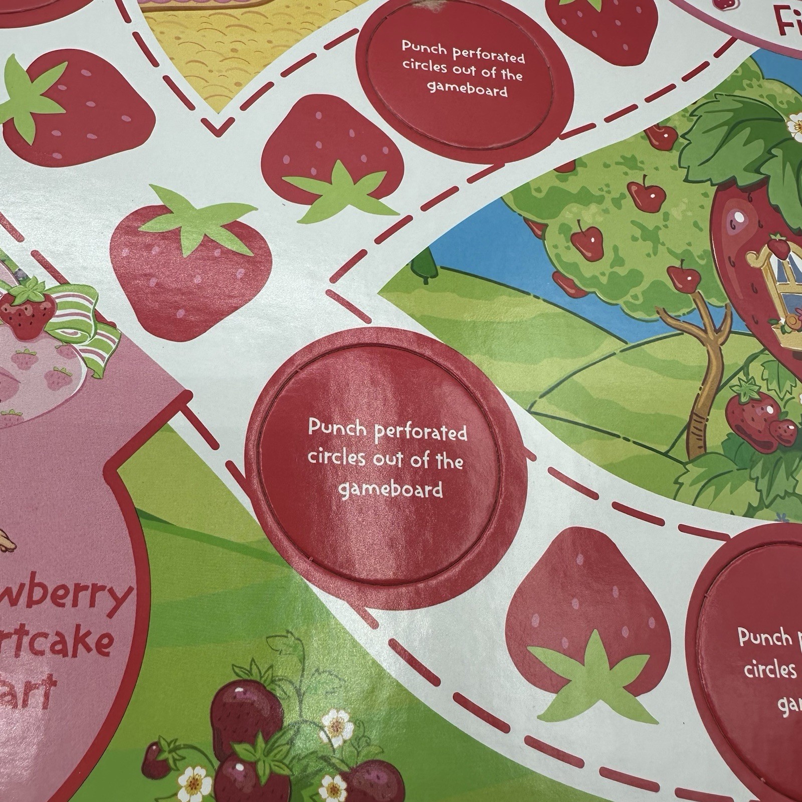 Strawberry Shortcake Strawberryland Game Board ONLY 2003 Roseart REPLACEMENT