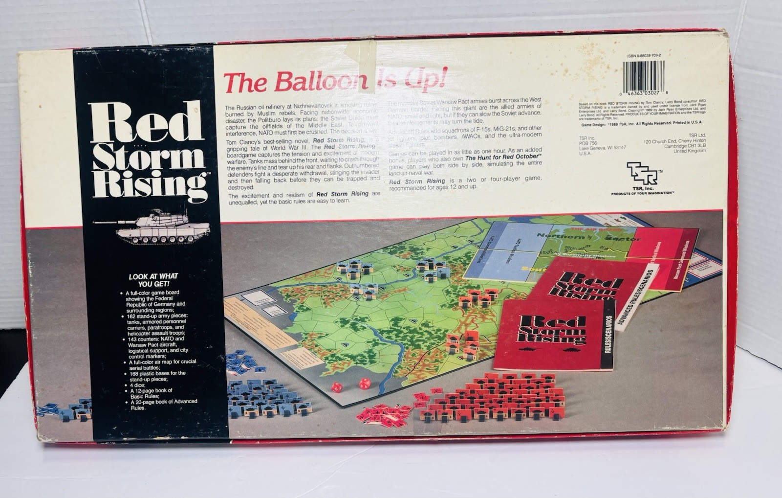 1989 Vintage RED STORM RISING Strategy Family Board Game – Tom Clancy