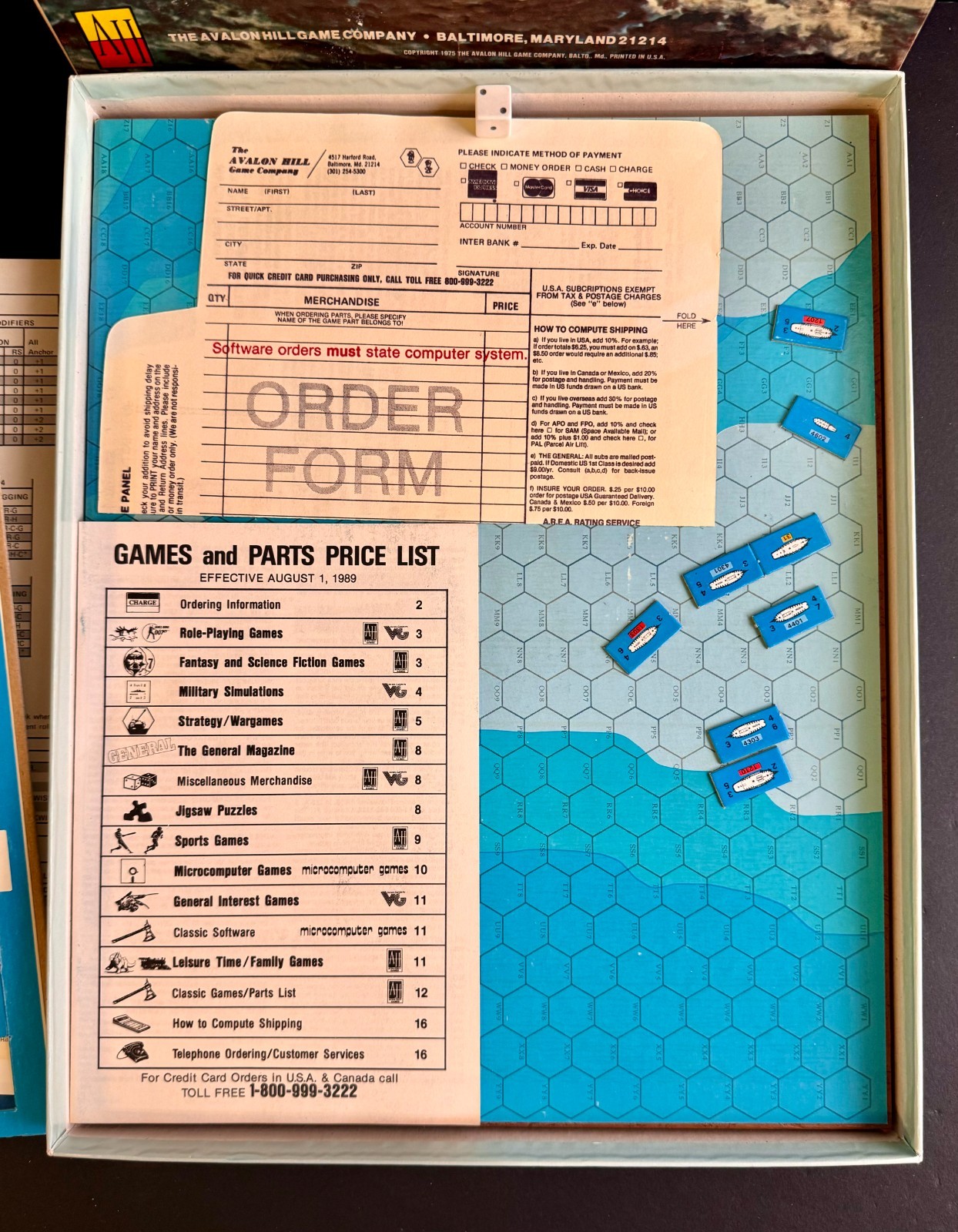 Wooden Ships & Iron Men Vintage Board Game Avalon Hill 1975 Complete DV-807