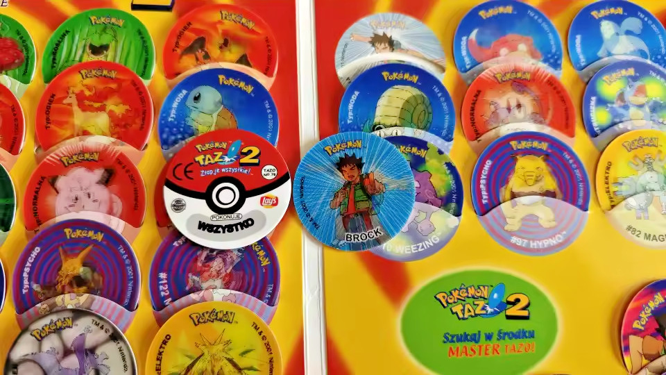 Polish Version 3D Pokemon Tazos Set 2 (Complete 40/40) + Album (See the photos)
