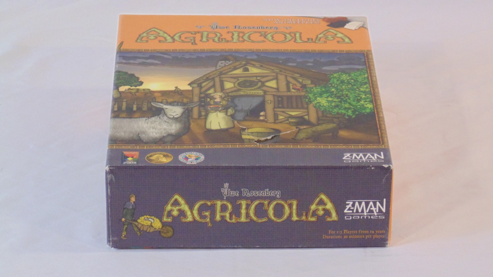 Agricola Z-Man Games Uwe Rosenberg Board Game Complete w/ 3D Insert