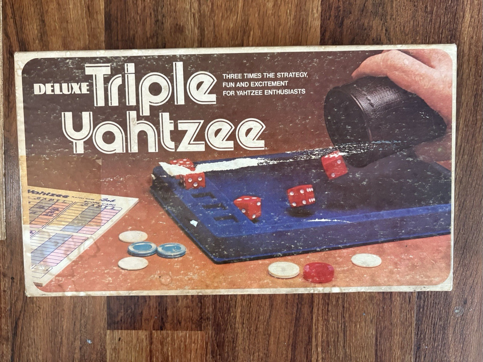 Deluxe Triple Yahtzee 1978 Dice Game by E.S Lowe/Milton Bradley