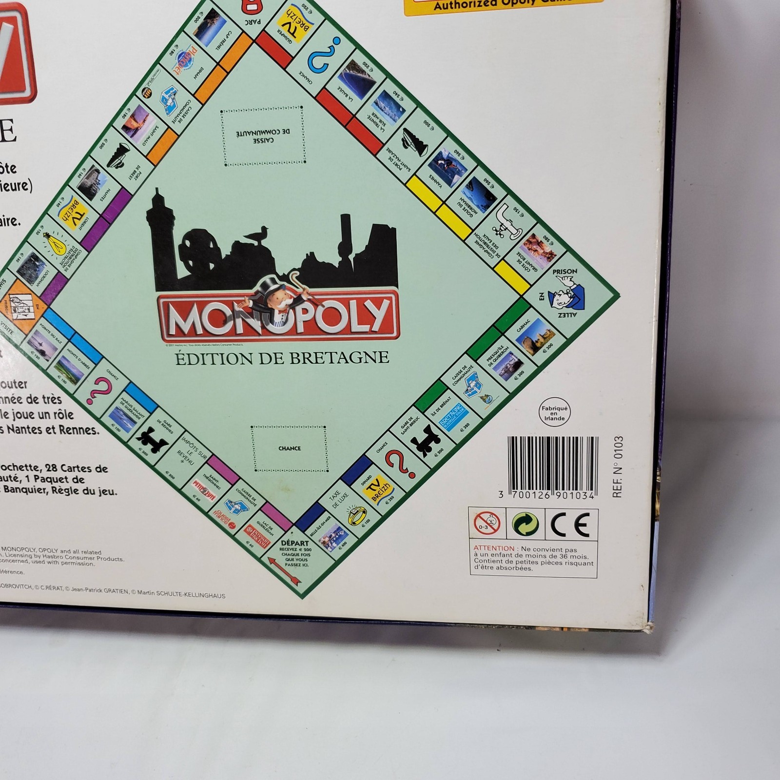 MONOPOLY BRETAGNE Edition France French International Complete Winning Moves