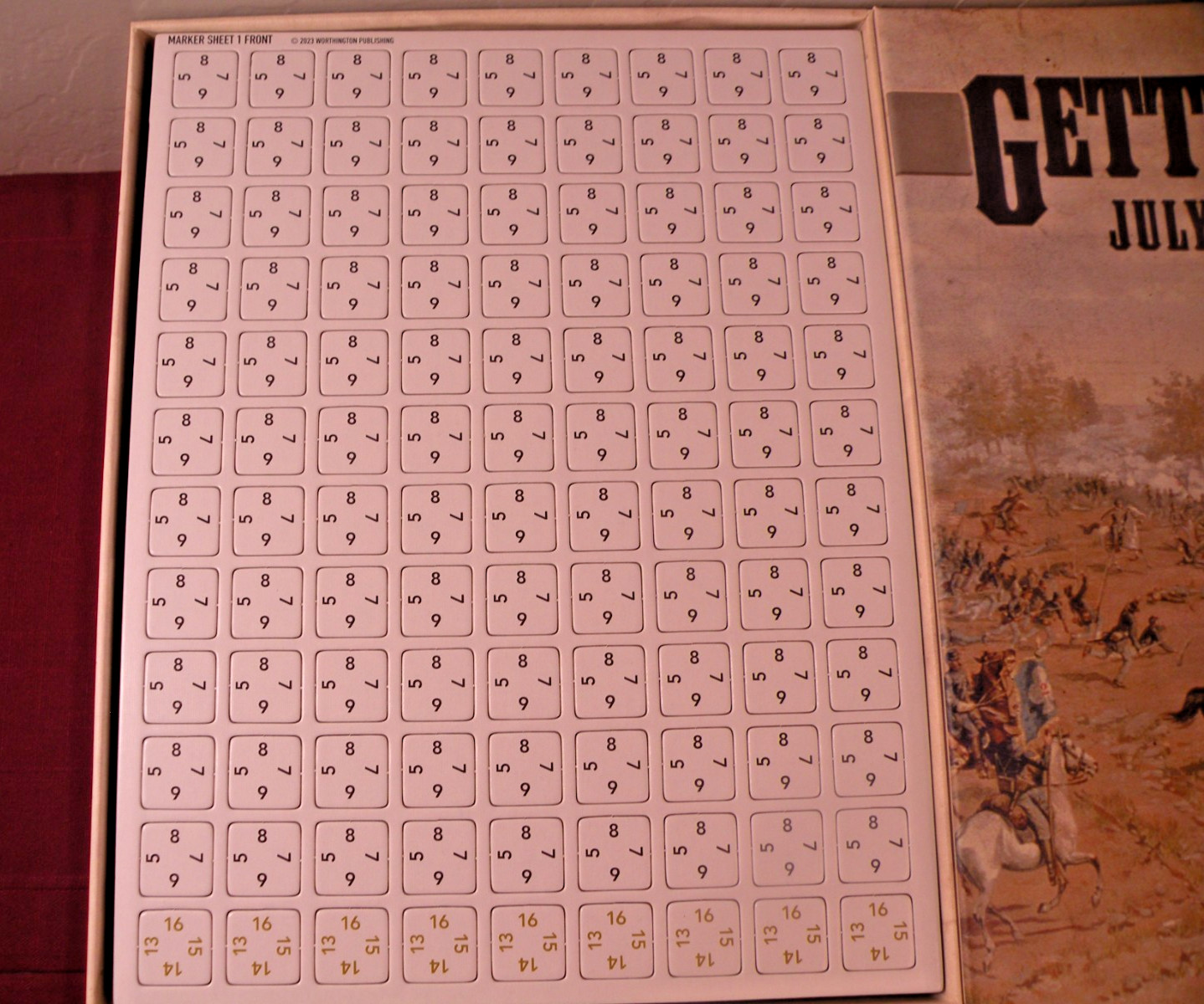 Gettysburg July 1-3 1863 Boardgame Worthington New Open Box Unpunched
