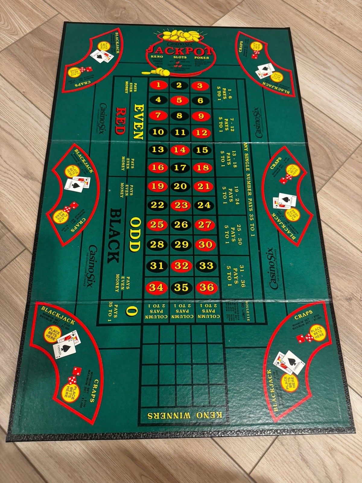 Vintage 1989 Casino Six The Ultimate Game Of Chance Fast Action Family Edition