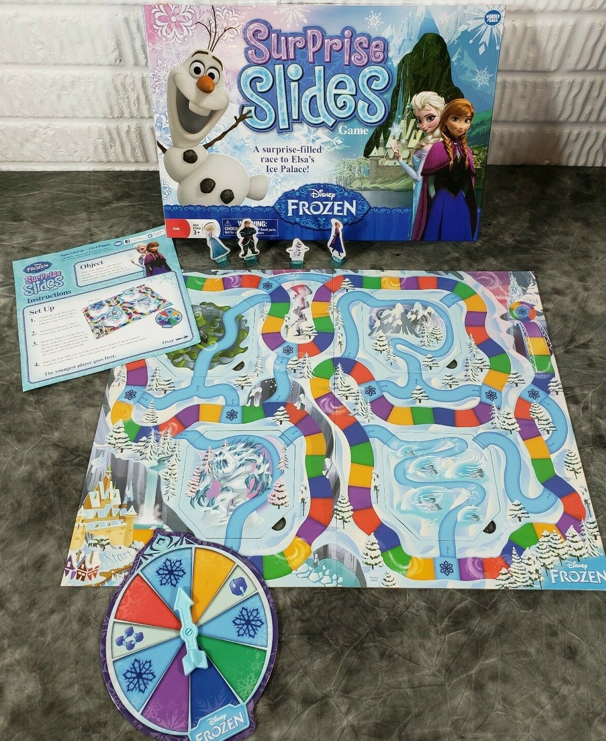 Disney Frozen Surprise Slides Wonder Forge Board Game 2014