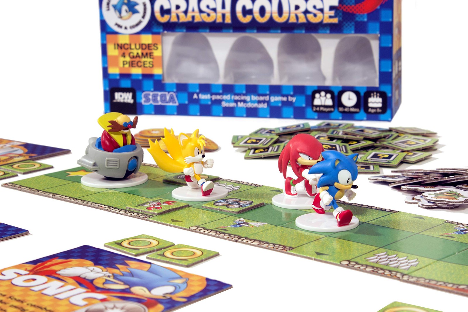 Fast Paced Racing Board Game Build Track Mini Figures 2-4 Players