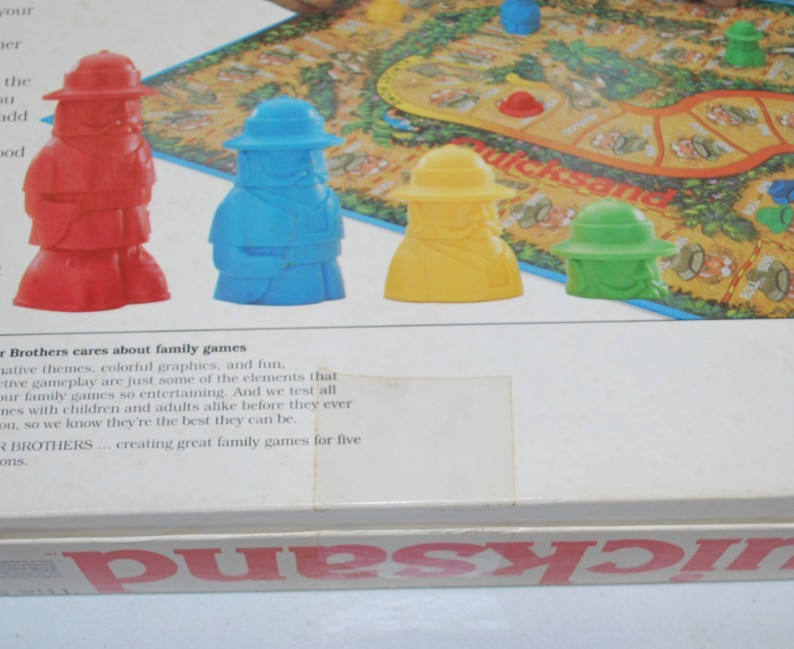 Quicksand The Board Game 100% COMPLETE Parker Brothers 1989 Slip, Slide or Sink!