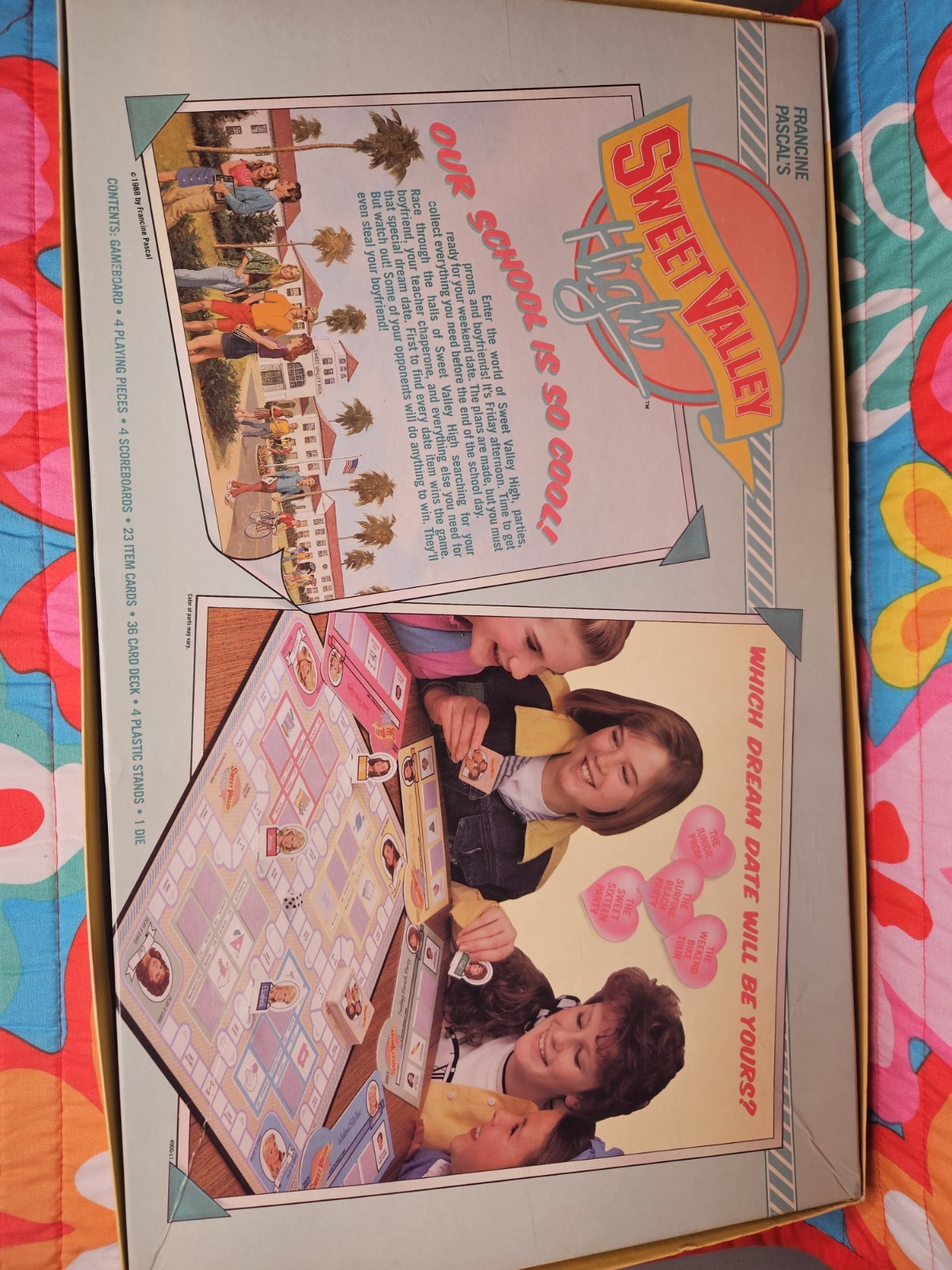 Sweet Valley High Vintage Board Game 100% COMPLETE 1988 Includes Box + Manual