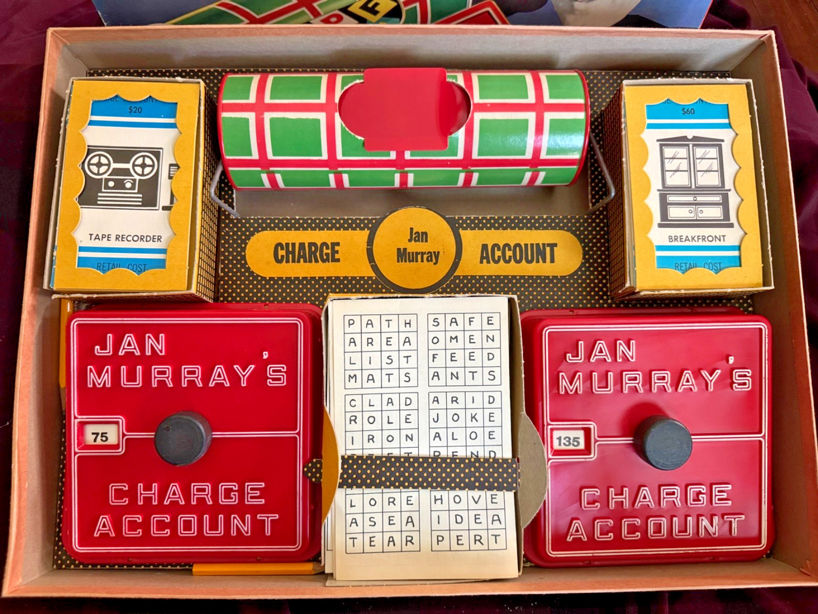 Jan Murray’s Charge Account TV Word Game by Lowell-1961-COMPLETE!