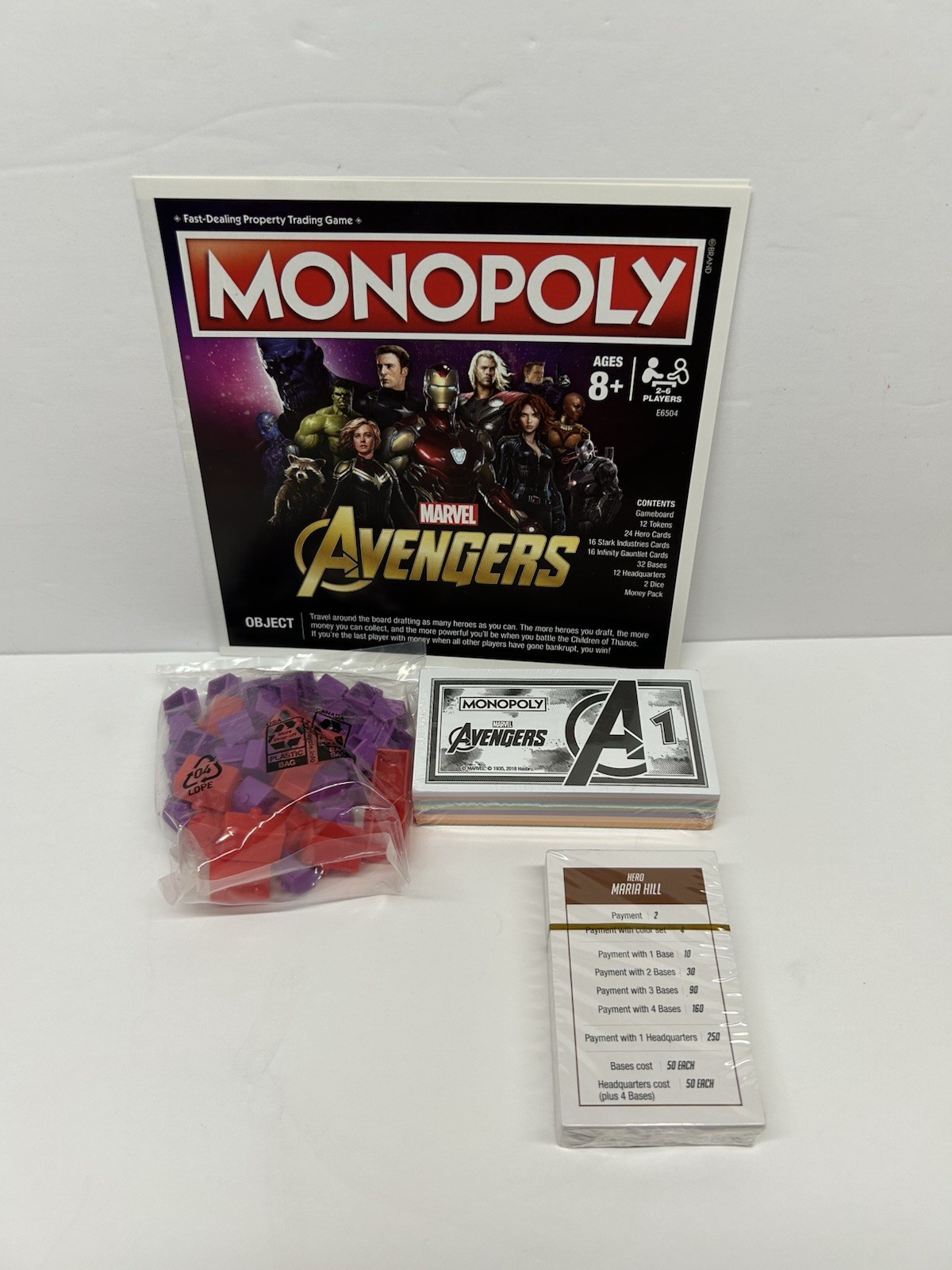 Monopoly Marvel Avengers Edition Board Game by Hasbro Open Box