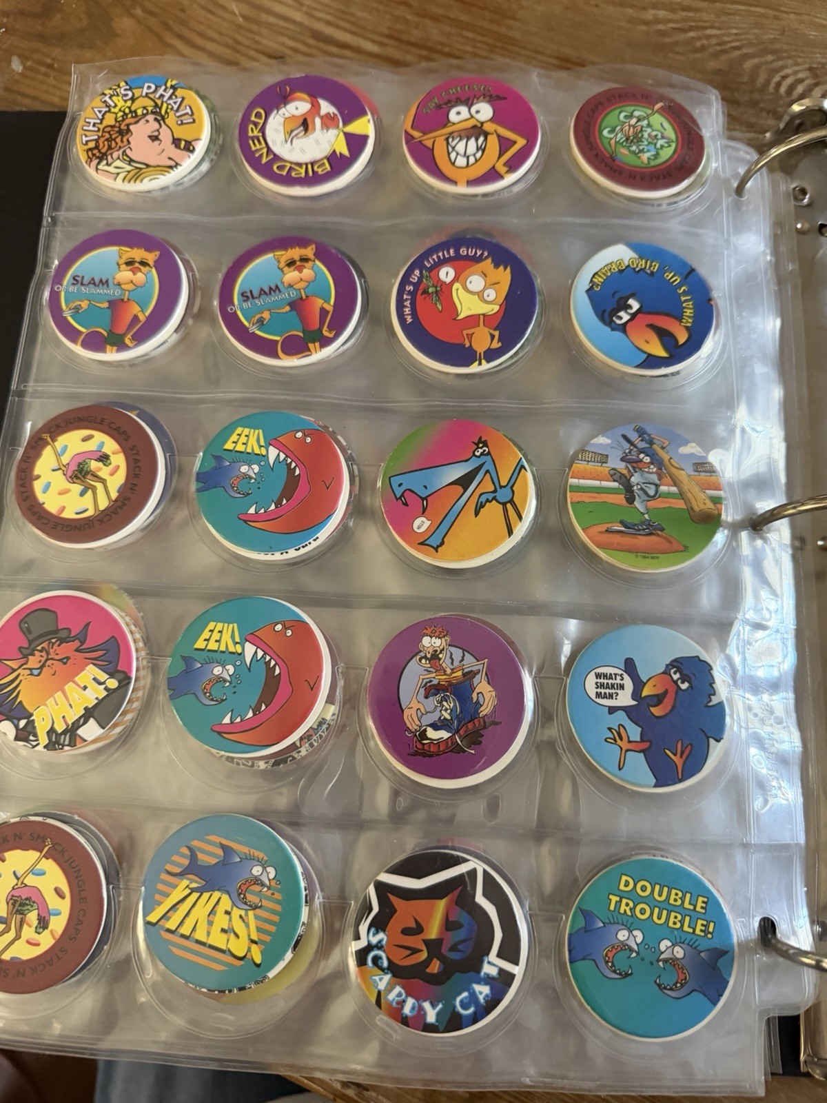 1990s Original 299 POGS & 10 Slammers/Game Boards/Notebook/Plastic storage box