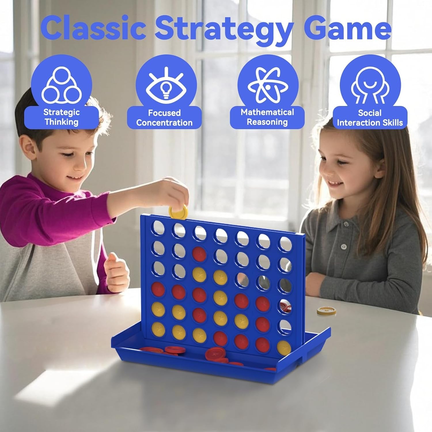 Portable Big Size 4 in a Row Game – Ideal for Camps, Parties & Family Nights