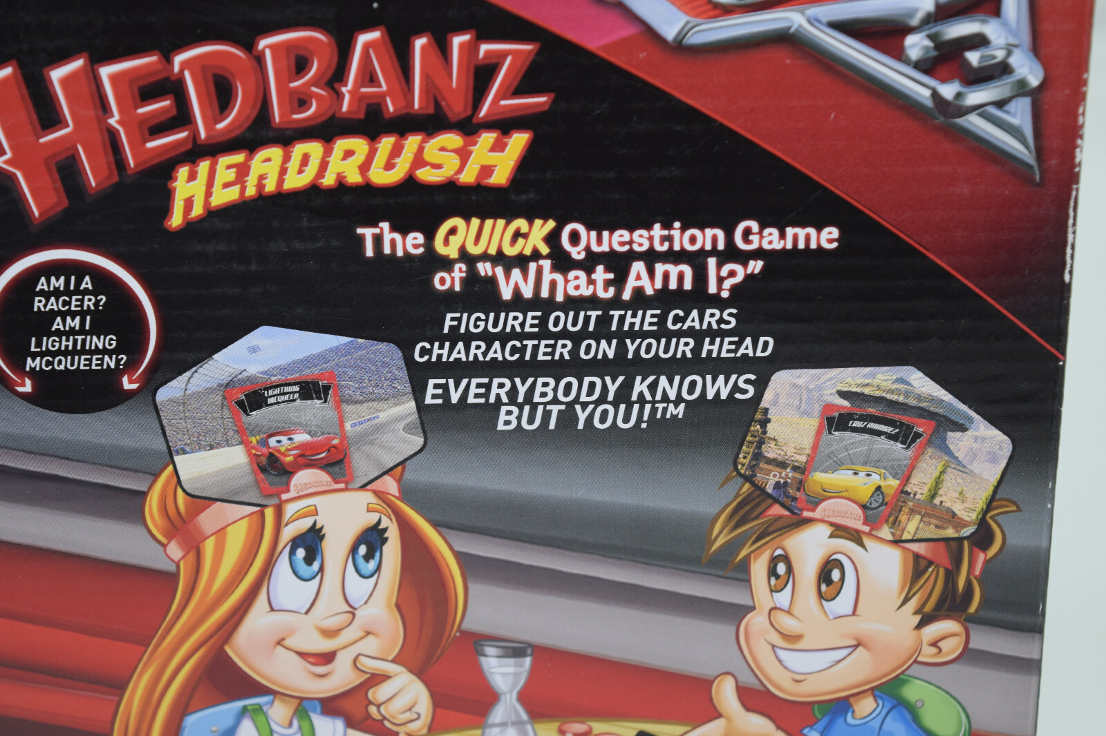 Hedbanz Headrush Disney Pixar Cars 3 Game 2 Players Ages 7+ New in box