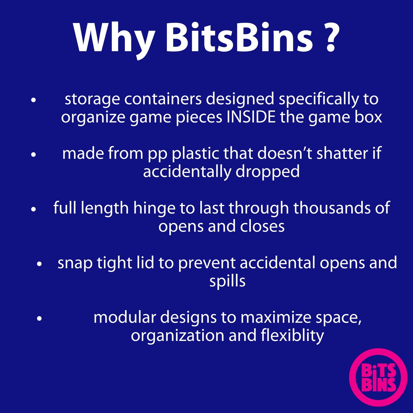 BitsBins Organizer for Wingspan Base Game, Organizes Tokens Easily and Fits i…