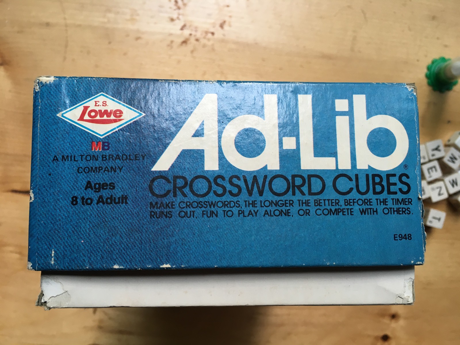 Vintage 1975 Ad-Lib Crossword Cubes Game E.S. Lowe Milton Bradley COMPLETE