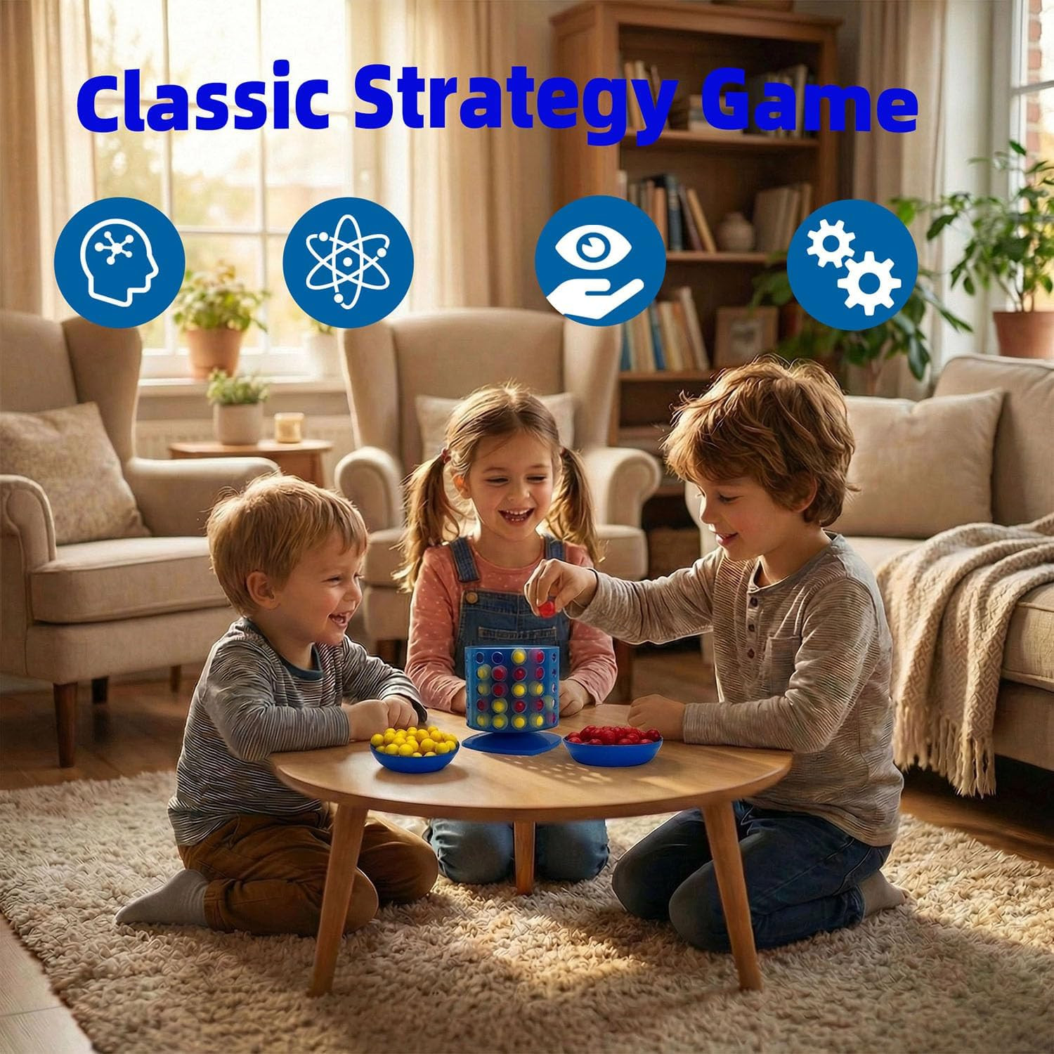 Circular 4 in a Row Game – 3D Strategy Board Game for Kids & Adults | Play