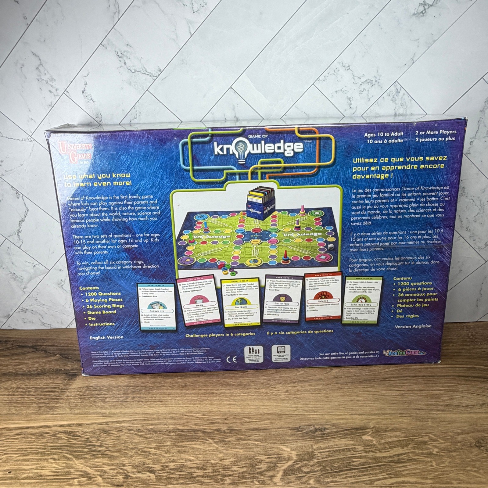 Game of Knowledge by University Games Family Trivia Ages 10+ Educational NEW