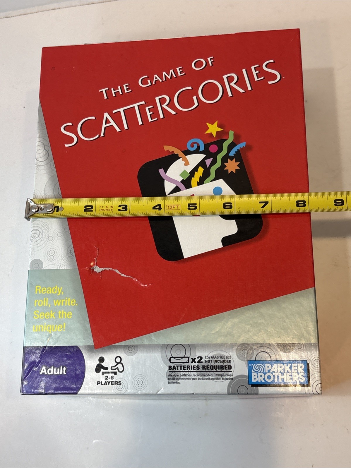 The Game of Scattergories Board Game 2009 Parker Brothers 2-6 players Complete