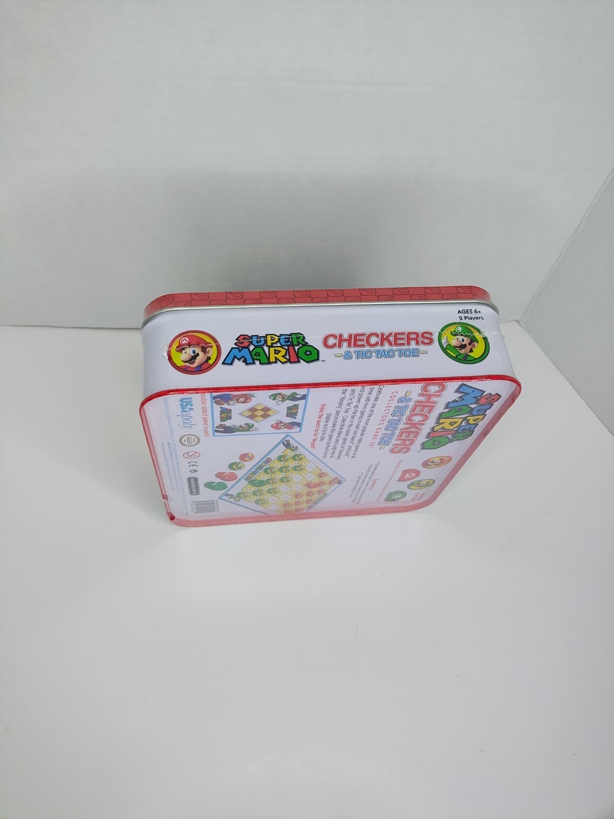 Super Mario Checkers & Tic-Tac-Toe Collector’s Tin Game USAopoly SEALED BrandNEW