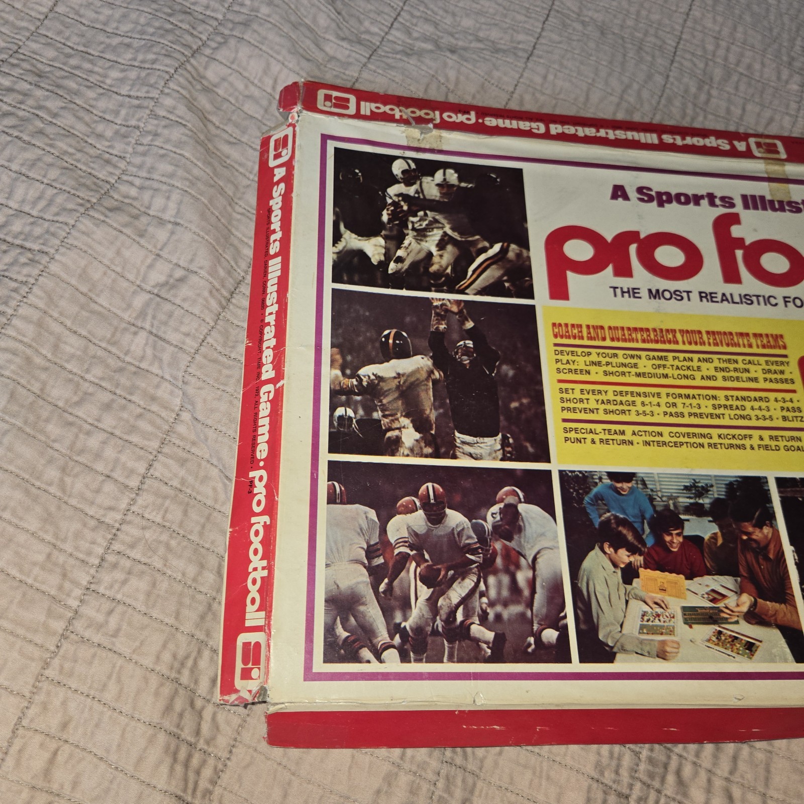 Sports Illustrated Pro Football Game 1972 Box Instructions 26 NFL Team Cards