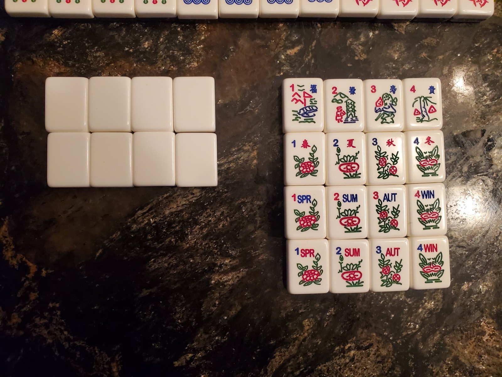 RARE Where the Wind Blows Mahjong Set 170 Floating Purple Dragon Tiles w/Racks