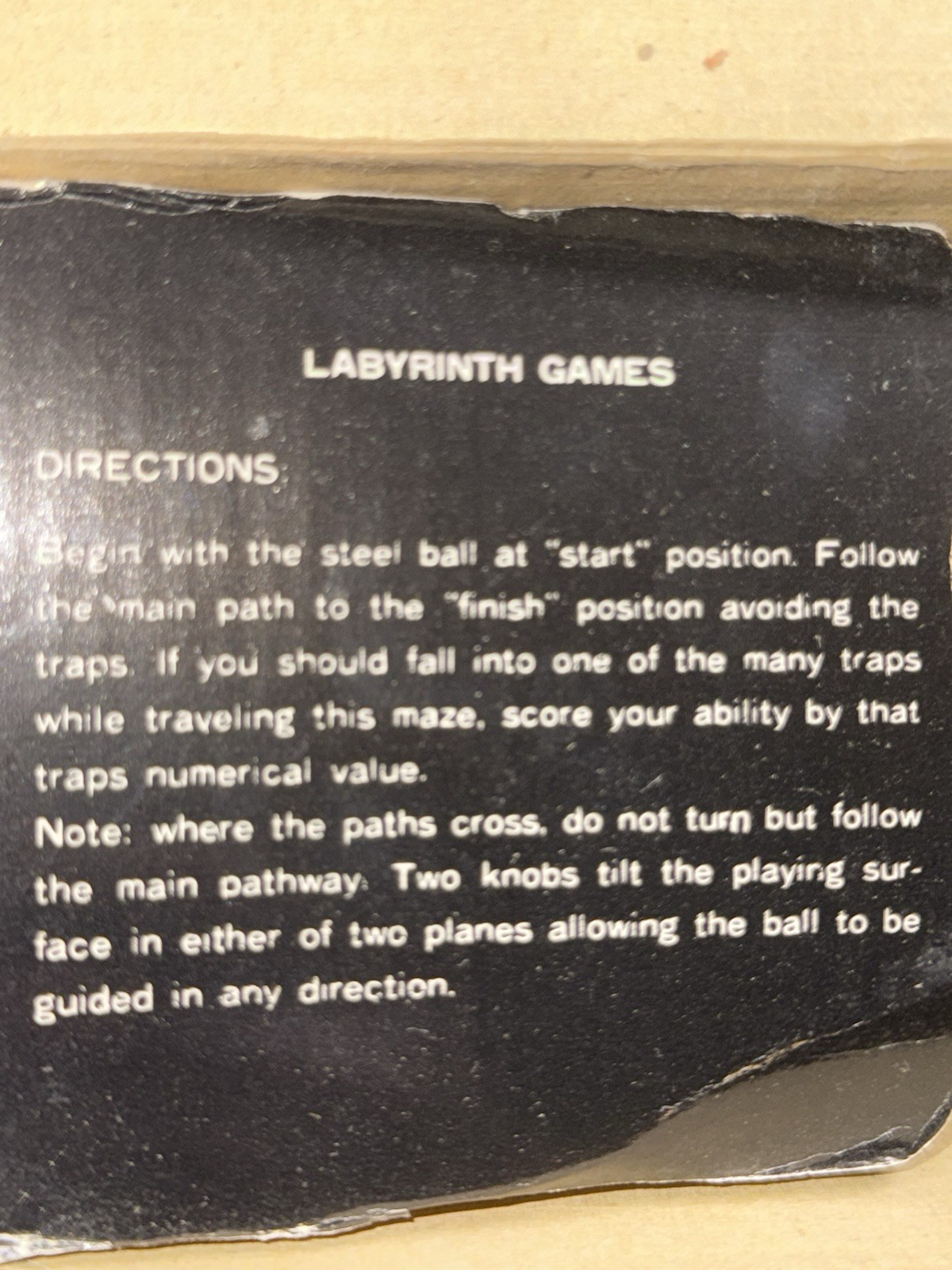 Vtg Labyrinth Premier Edition All Wood Solitaire Game Of Skill * No Balls*