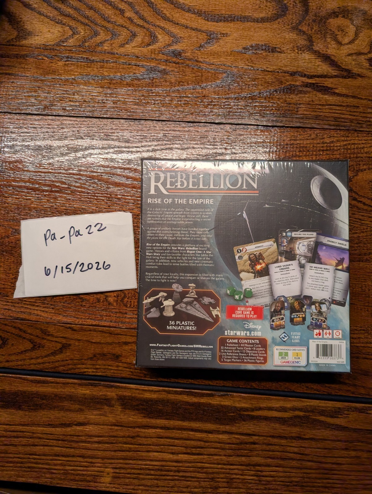 Star Wars Rebellion Expansion: Rise Of The Empire – SEALED! Fantasy Flight Games