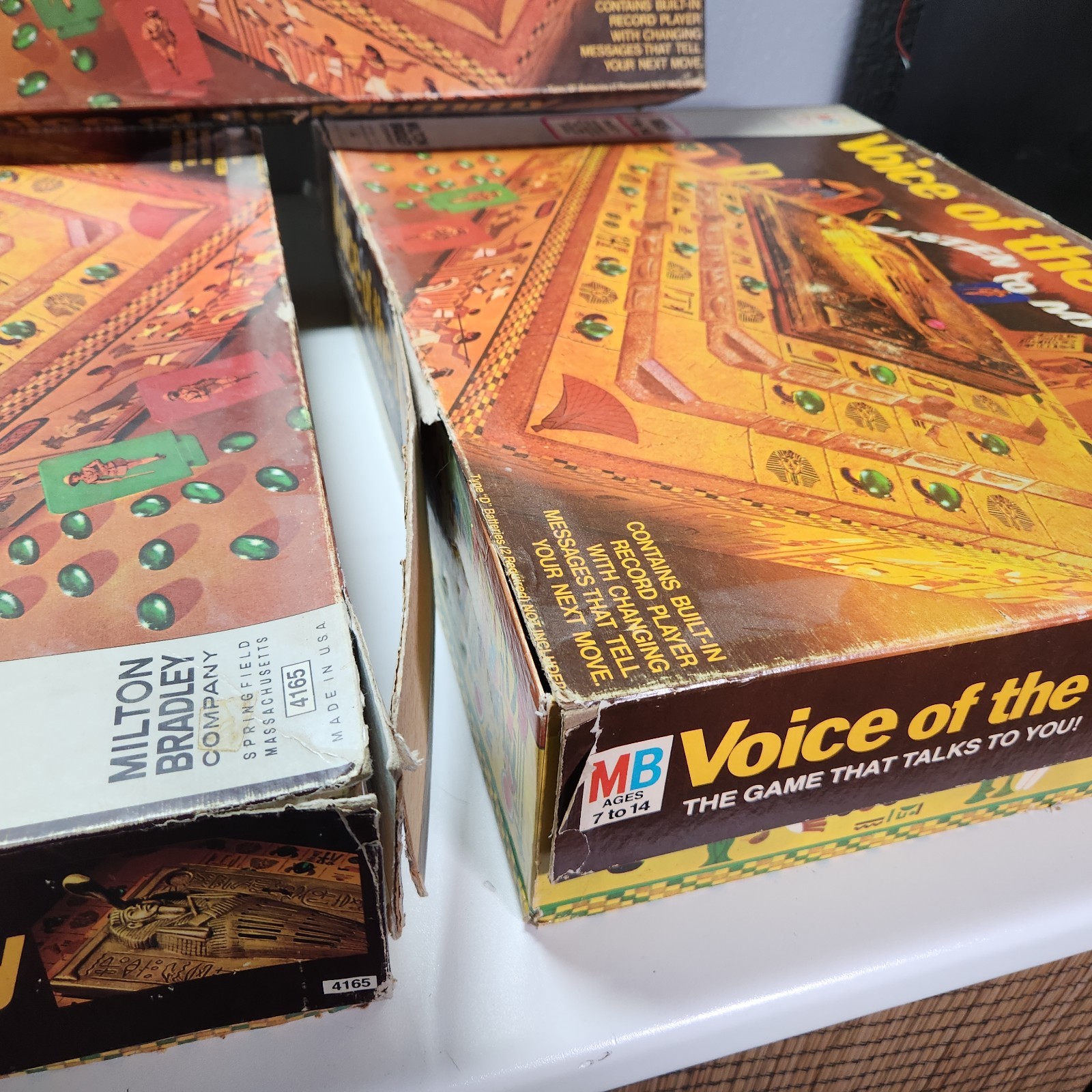 3 Milton Bradley Board Game – 1971 – VOICE OF THE MUMMY – w/Box For Parts AS IS