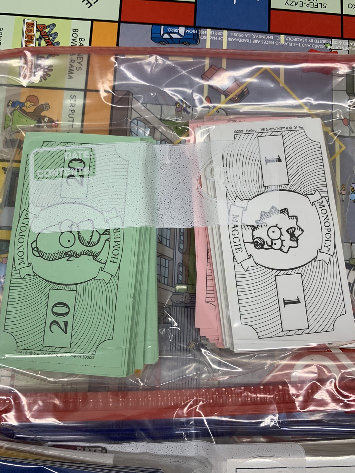 The Simpsons Monopoly Game 2001 Open Box Seems complete
