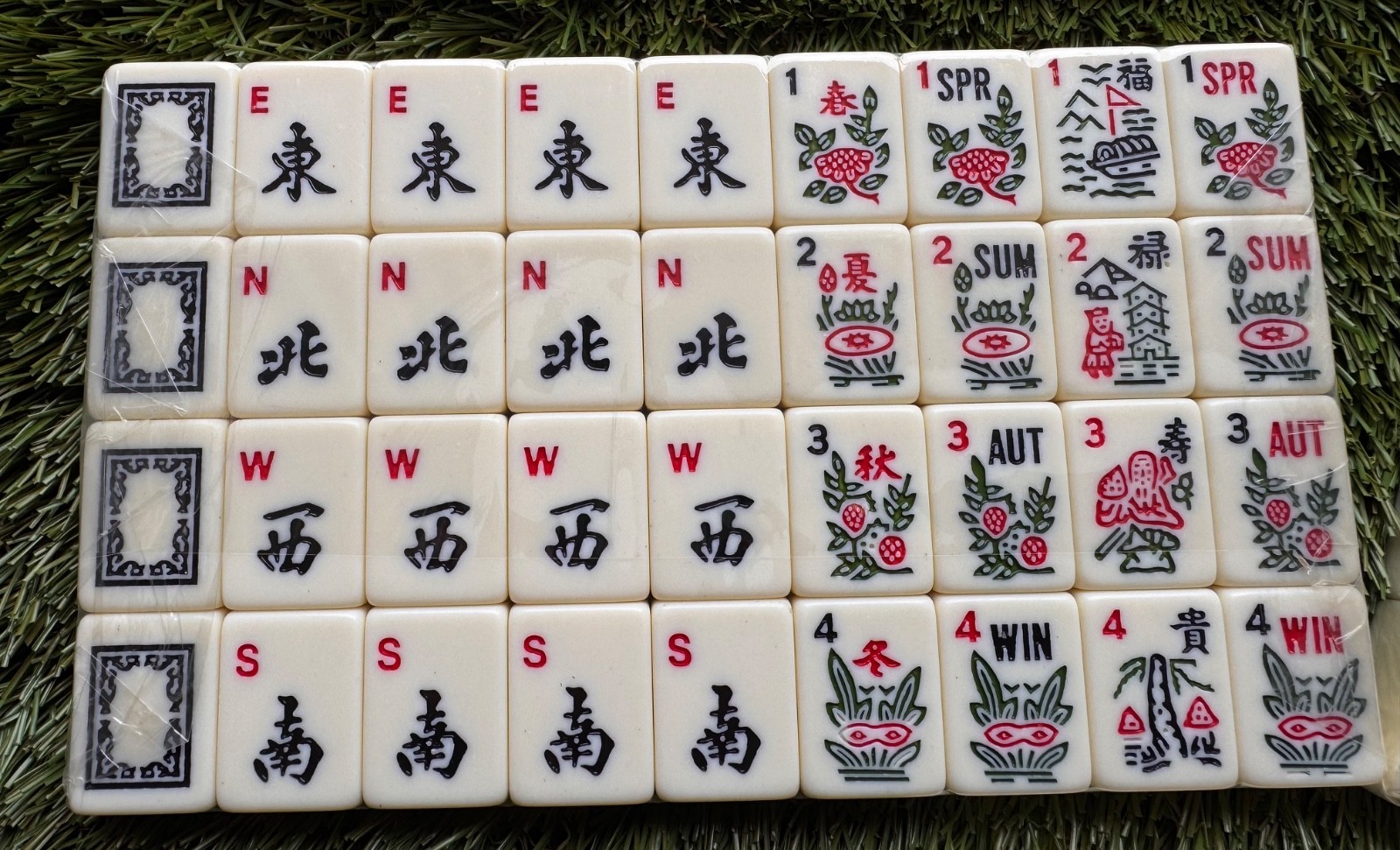 1.2” Traditional American Mahjong Tiles – 166 Tiles Total – IVORY