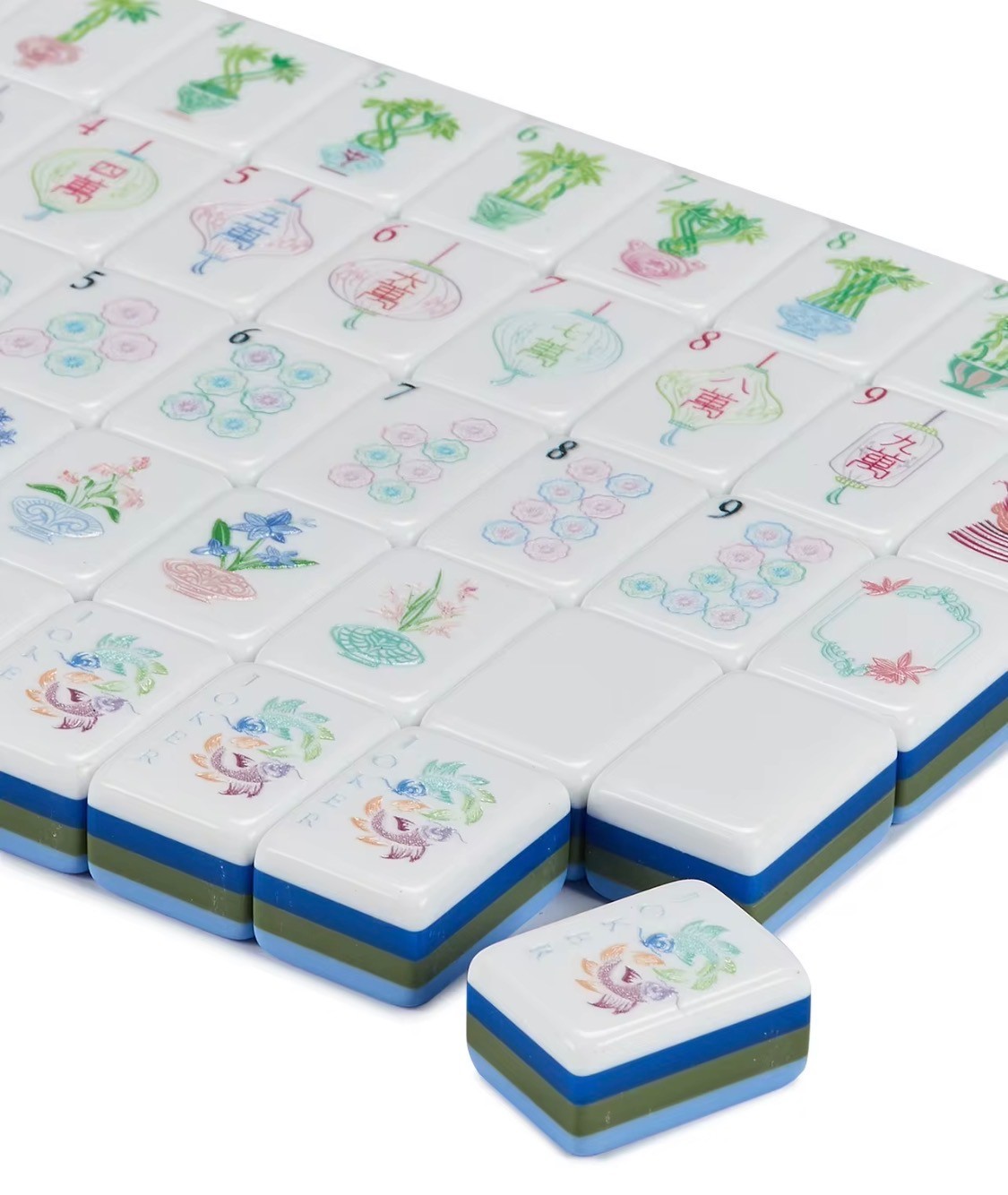 American Mahjong Game Set, 160 Robin’s Egg Blue Layered Mah Jong Tiles