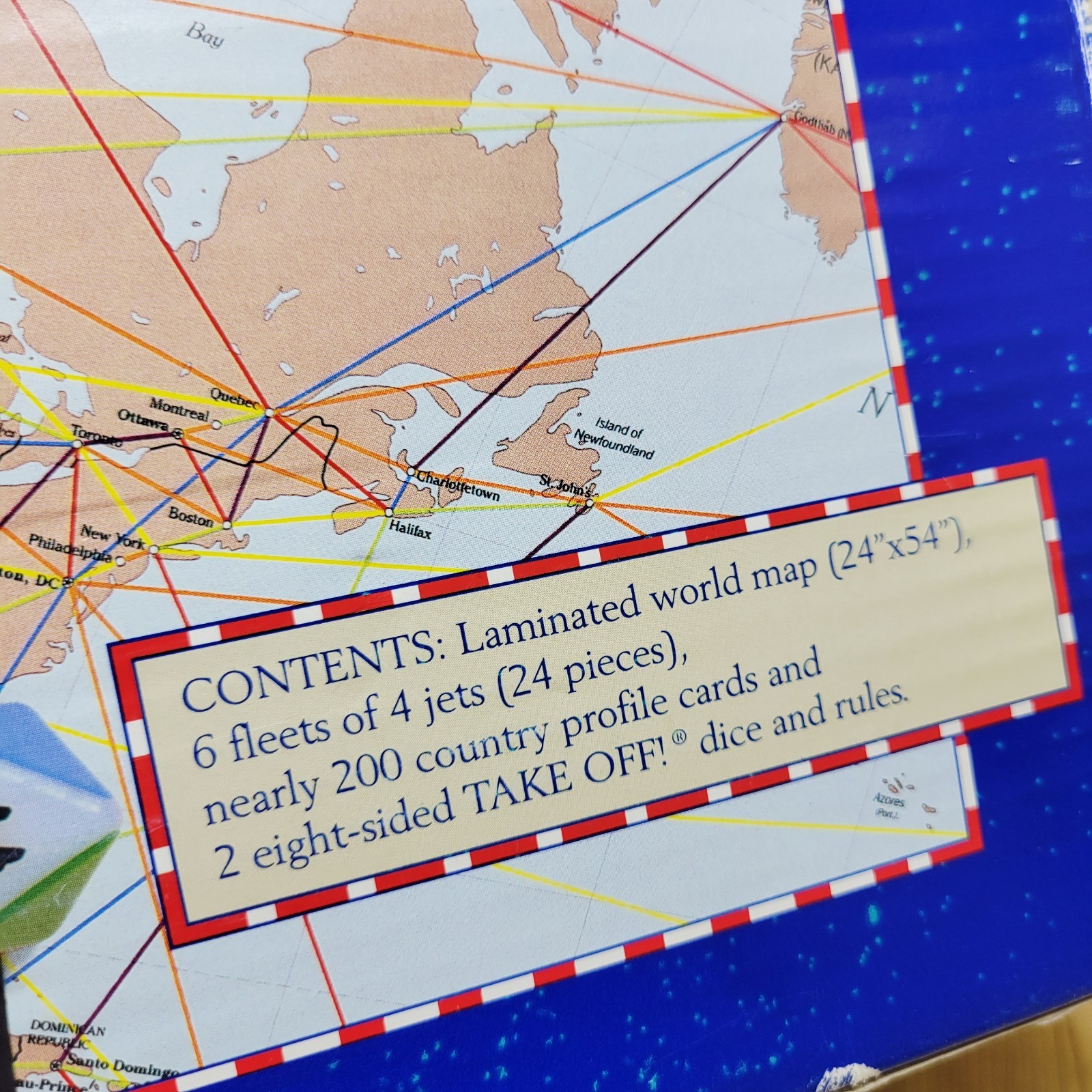 Vintage Take Off Board Game Teaches Geography Updated World Map