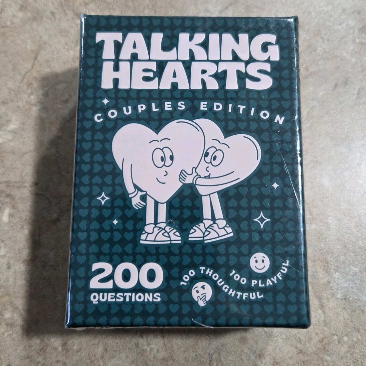 Talking Hearts Couples Edition Card Game, Teal – 200 Questions